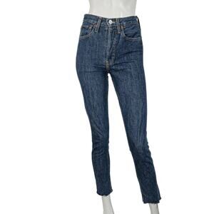 RE/DONE Originals High-Rise Rigid Crop Jeans Dark Wash Size 24
